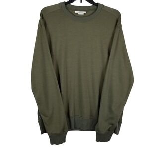 Icebreaker Merino Wool Lyocell Sweatshirt Mens 2XL Olive Green Crewneck Pullover